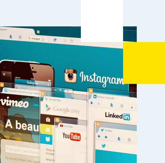 Social-Media-Unterstützung - Instagram, YouTube, LI, Google