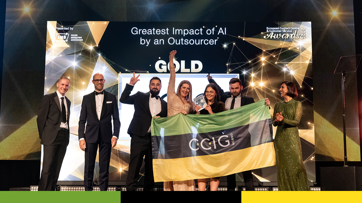zlota statuetka dla ccig group w finale ecccsa 2025 european contact centre customer service awards